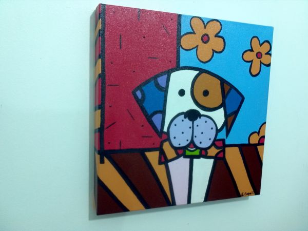 Painel Releitura Aleksandro Reis - Cachorro Pop Art