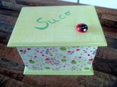 Porta Suco decorado com decoupagem e pintura especial