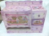 Porta Fraldas Menina com 3 gavetas (trio higiene)