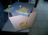Lixeira com decoupagem e pintura especial
