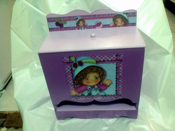 Porta Fraldas Lilás