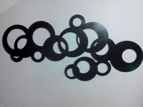 Escultura MDF Abstrato circulos