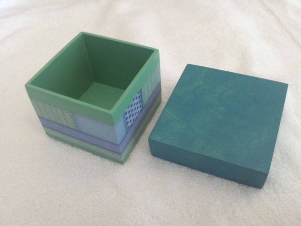 Caixa Mini Decoupagem adesiva Verde