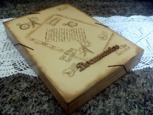 Porta Documentos tipo pasta com elástico