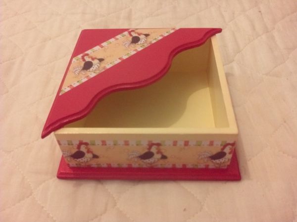 Porta Guardanapo Quadrado com decoupagem