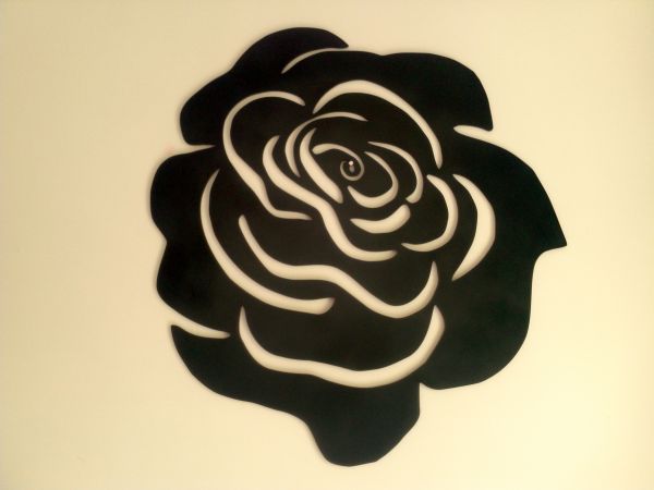 Escultura Rosa Verde Grande
