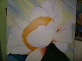 Pintura óleo sobre tela FLOR BRANCA